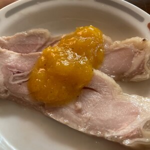 【白ワインに合う】ジャムのせサラダチキン